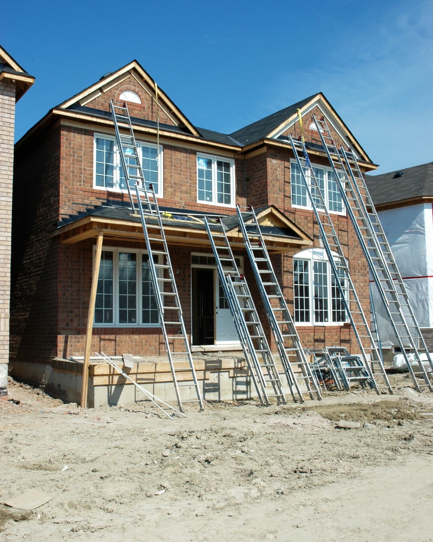 New home build under construction ready for electrical rough-in