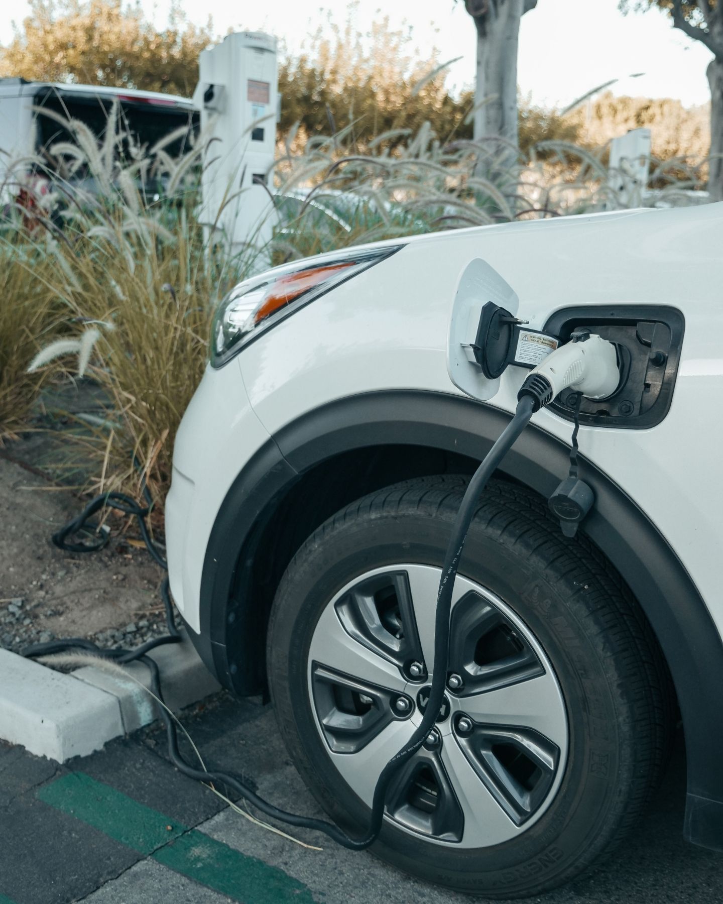 EV charger plugged into an electric car at a Gold Coast home